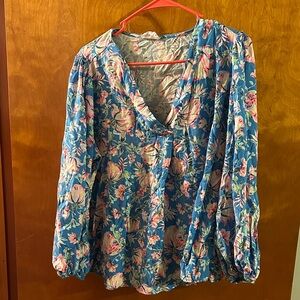 Floral V-Neck Blouse